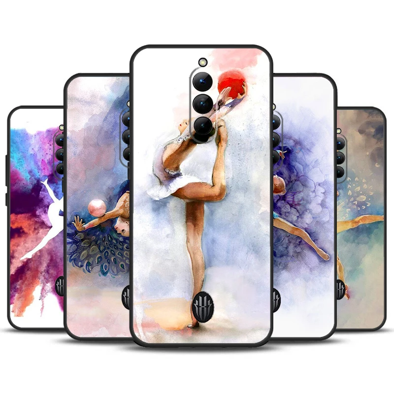 Gymnastics Oil Painting Case For ZTE Nubia Red Magic 9 8S 8 Pro Plus 6 7 6S 7S Pro Red Magic 5G 5S 6R Back Cover