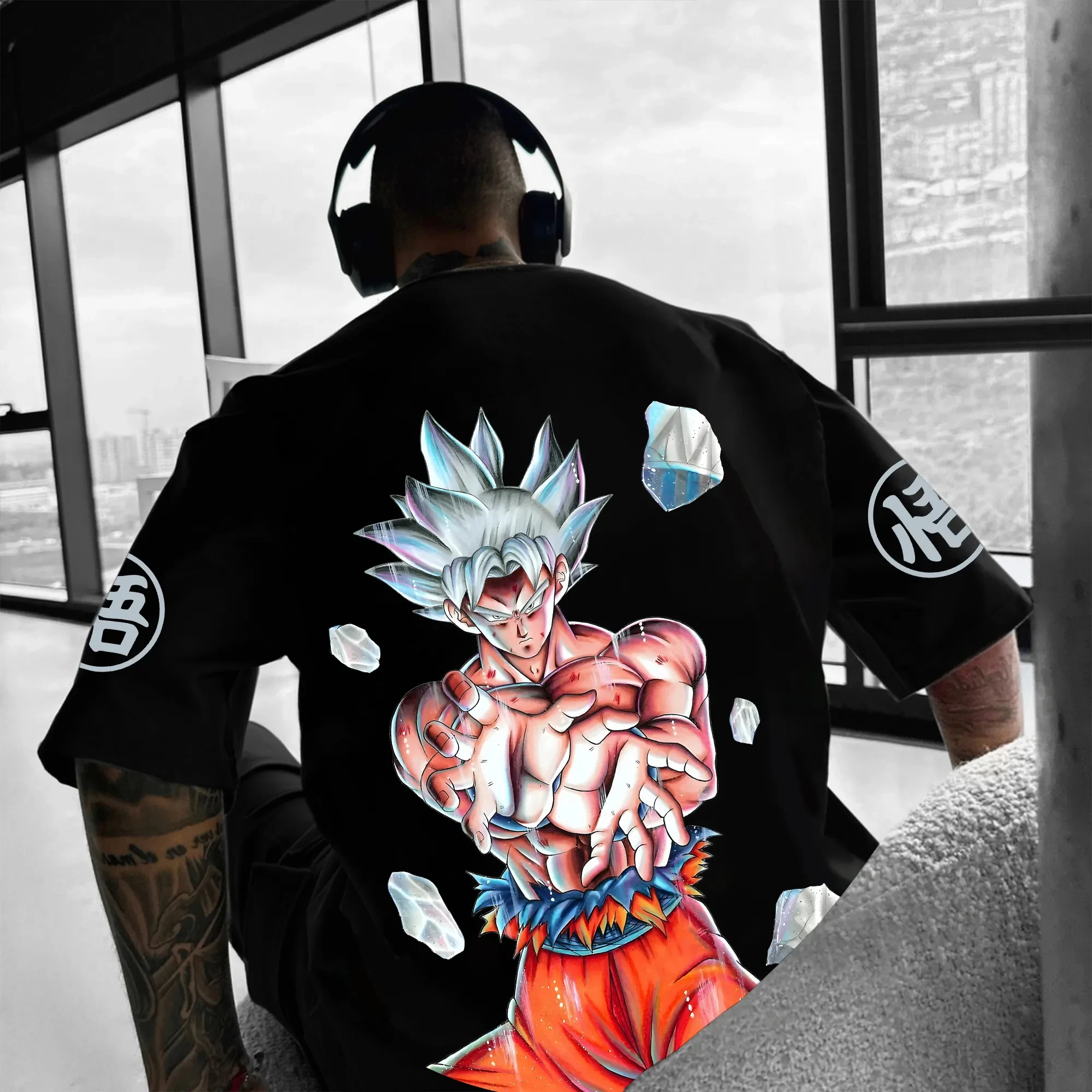 

Хлопковые свободные спортивные футболки с круглым вырезом Dragon Ball Goku Vegeta с короткими рукавами и принтом Dragon Ball Goku Vegeta для мужчин и женщин