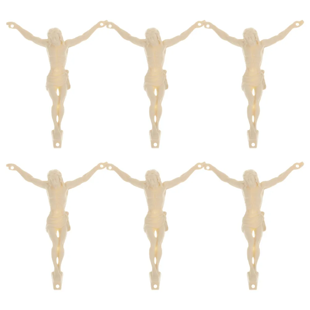 6Pcs Religious Jesus Statue DIY Kit Fine Detail Craft Components for Home Office Decor Spiritual Elegance Wall Shelf Display Art