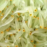 10pcs/lot Soft Bait Fishing Lure 50mm/1.2g Luminous Smell Jig Hook Clam Worm
