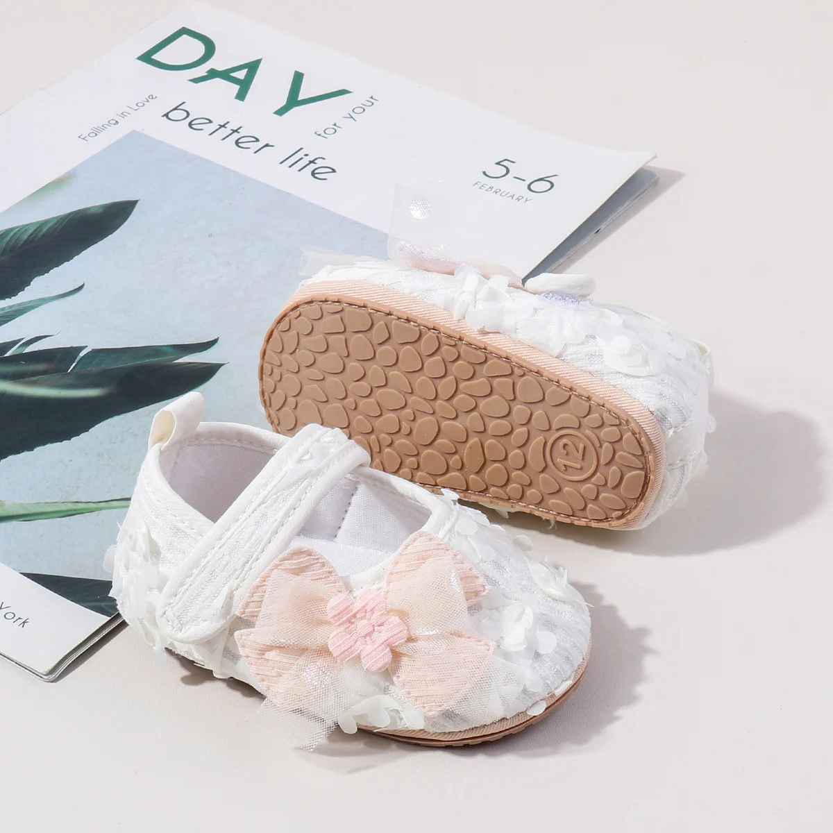 

Spring New Design Newborn Baby Girl Beautiful Flower Fairy Princess Casual Anti Slippery First Walking Toddler Shoes