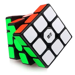 QiYi-Speed Magic Neo Cube para Crianças, 3x3x3, Black Professional Puzzle, Brinquedos Educativos, Presente, Vela W, 3x3x3