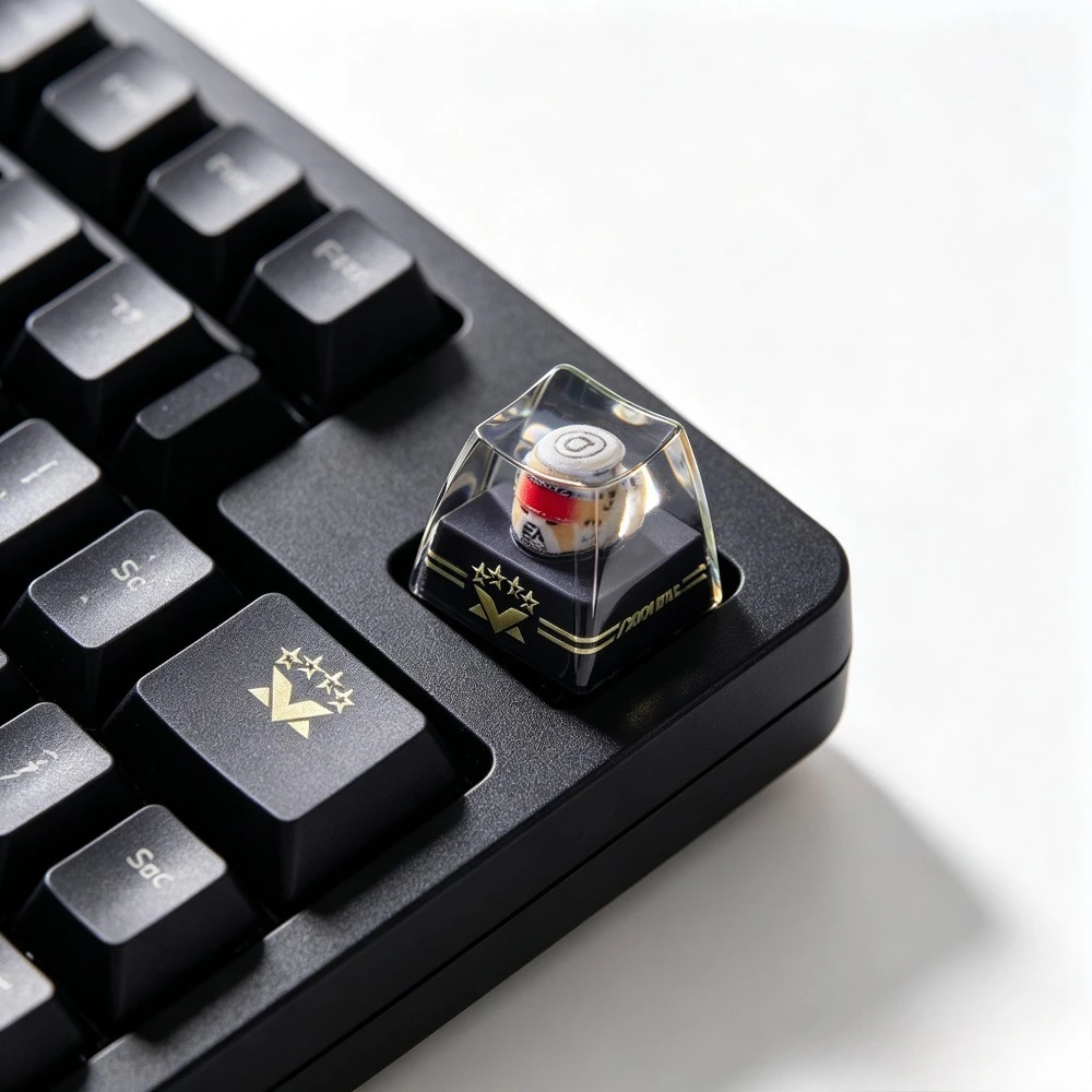 WDC Commemorate Helmet Keycaps ESC 1U Custom Resin Point Artisan Keycap 3D Anime Cartoon Mechanical Keyboard Caps Game Accessory