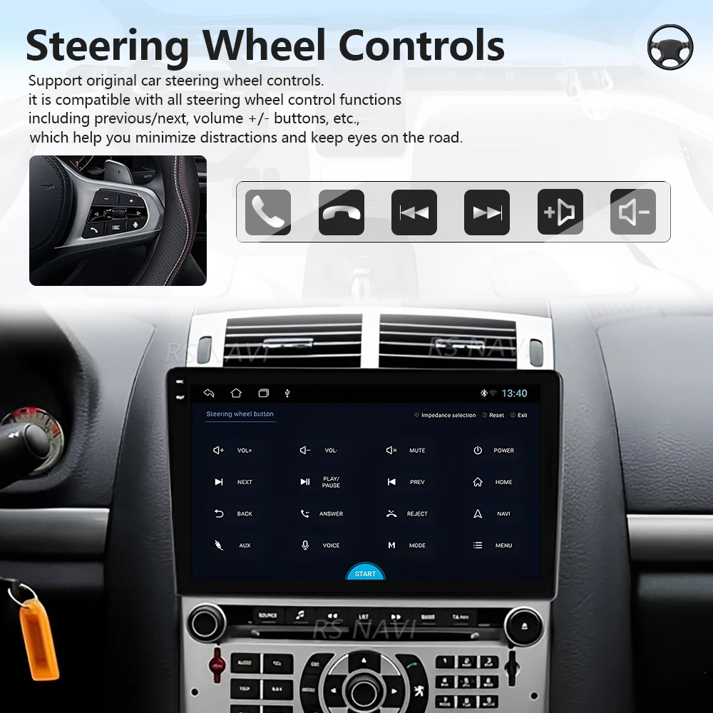 For Peugeot 407 CC 407CC SW 2004 - 2011 wireless Carplay AUTO Car Radio Multimedia video Stereo DVD GPS BT 360 Camera Android 16