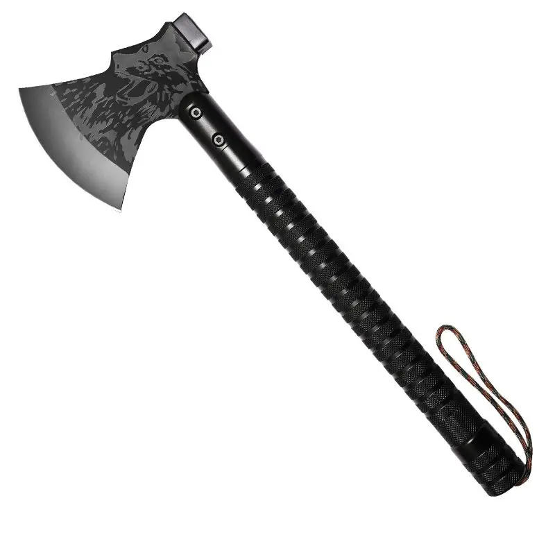 

Outdoor portable mountain axe battle axe head knife multi-functional camping tool firewood