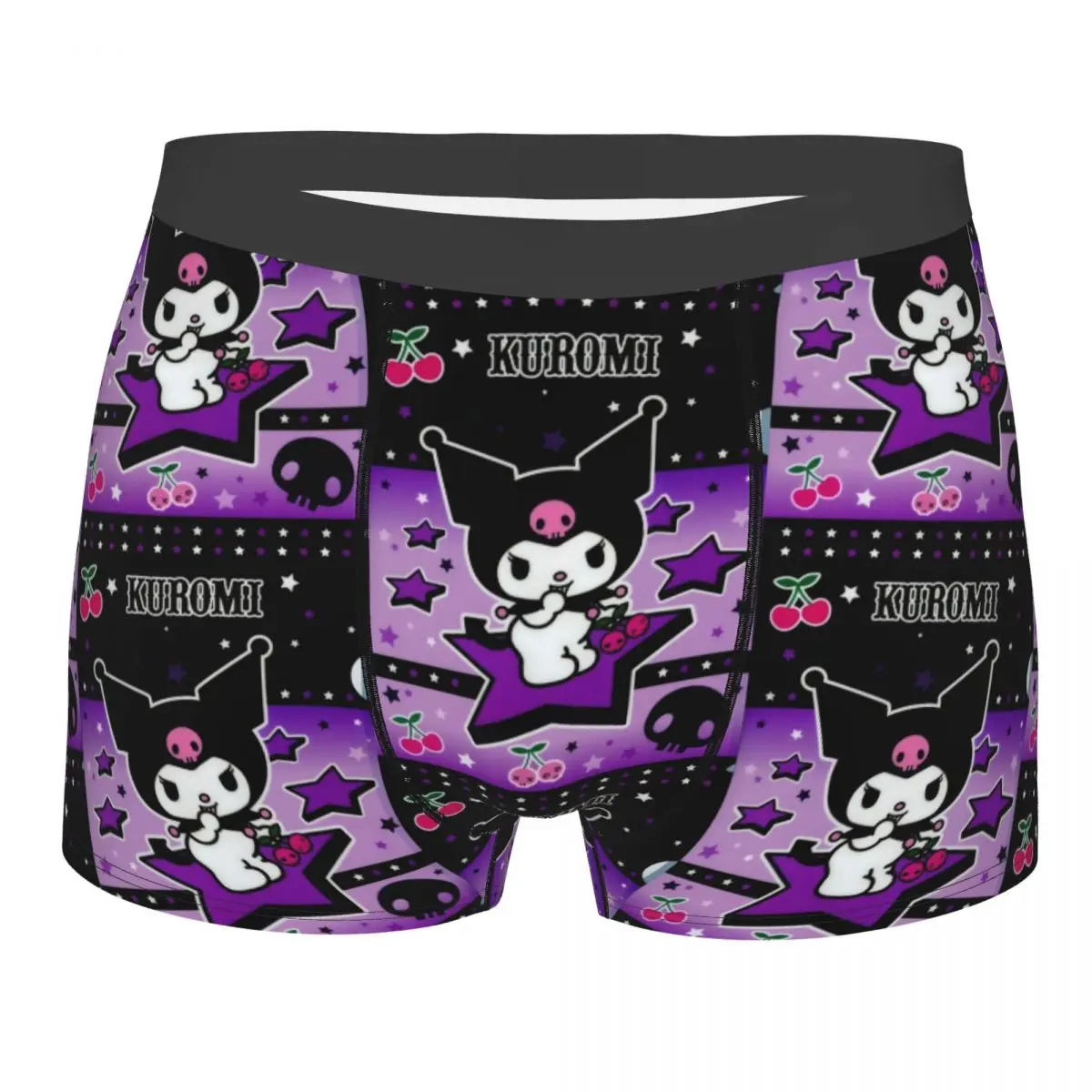 Custom Kuromi Sanrio Anime Boxer Shorts For Homme 3D Printed Underwear Panties Briefs Breathable Underpants