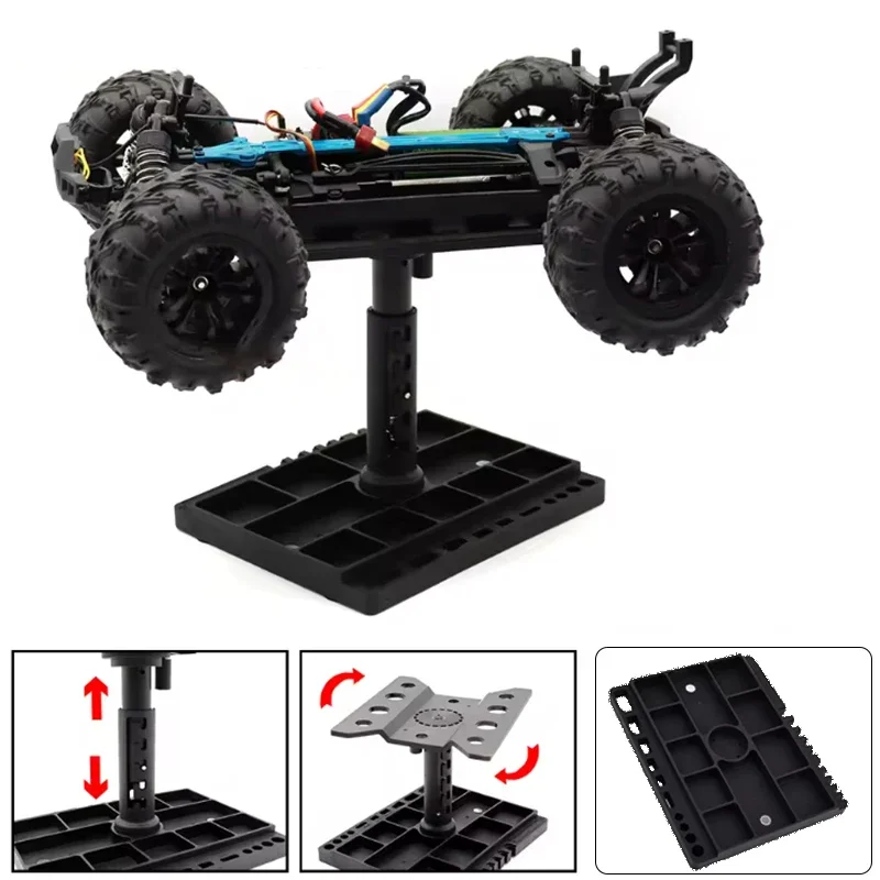 RC Cars Work Stand Assembly Platform Repair Station 360 Degree Rotate Adjustable Height For 1/10 1/12 1/14 1/16 RC Car Model