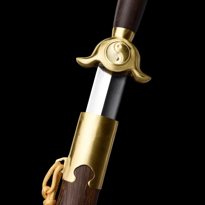 Chinese Wushu Tai Chi Practice Sword Rosewood Scabbard Flexible Stainless Steel Traditional Morning Martial Art Training Jian