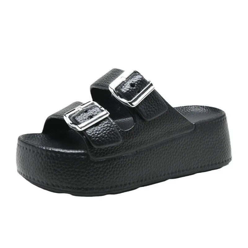 Summer Platform Sandals and Slippers Ladies Increase 5 Cm Non-slip Slippers Indoor Home Slippers Women Outdoor Beach Shoes