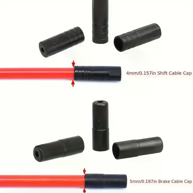 50Pcs Bike Cable End Caps With Durable Rubber Material Prevent Cable Fraying Perfect For Mountain Road Bike Repair Care