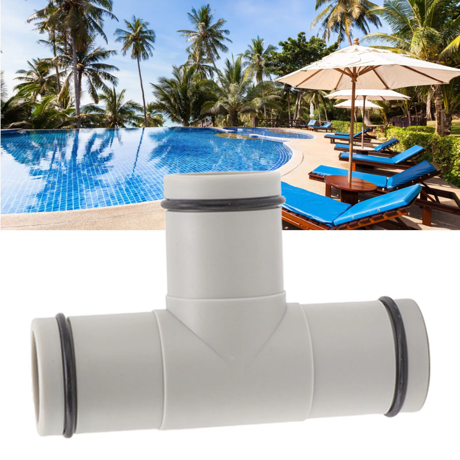 T Shape Hose Plunger Valve Sturdy Dual Split Hose Plunger Valve 1.25 Inch T Connection Elastic Rubber  for Replacement