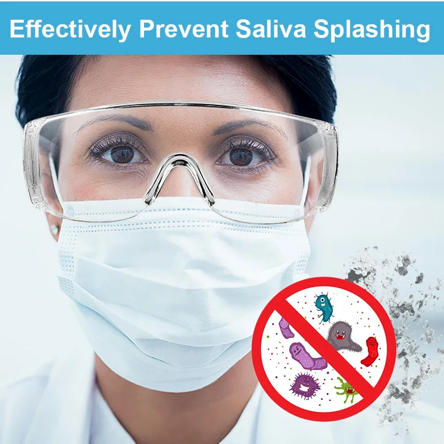 Safety Goggle Anti Splash Dust Proof Work Lab Eyewear Eye Protection Industrial Research Safety Glasses Clear Lens