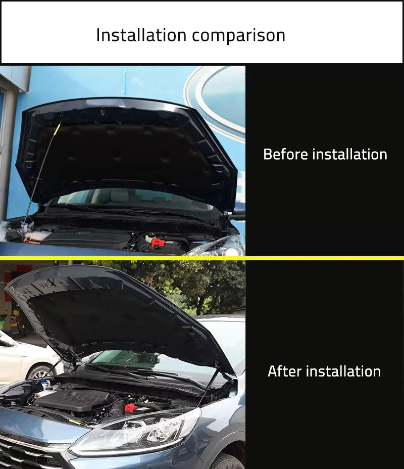 Auto-Styling Refit Motorhaube Gas Shock Lift Strut Bars Unterstützung Stange Zubehör Für Ford Escape 2020 2021 2022 2023 2024 – Detail 3