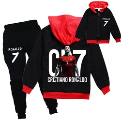 CR7  Kids Girls Boy Sweatshirt Pants Sets Cotton Long Sleeves Clothes Casual Hot Selling Birthday Gift