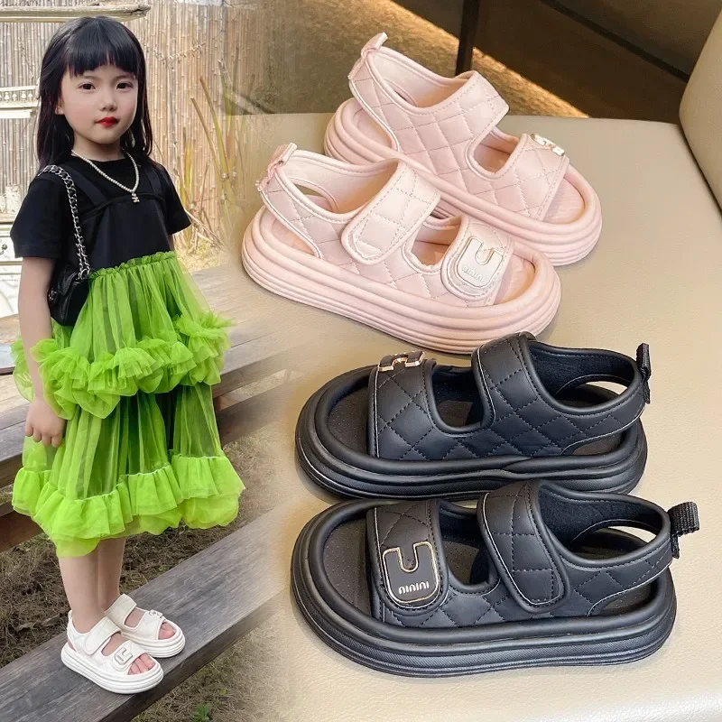 

Summer Fashion Children's Comfort Elegance Student Cuteness Metal Casual Shoes Beautiful Baby Girl Children's Princess Sandals