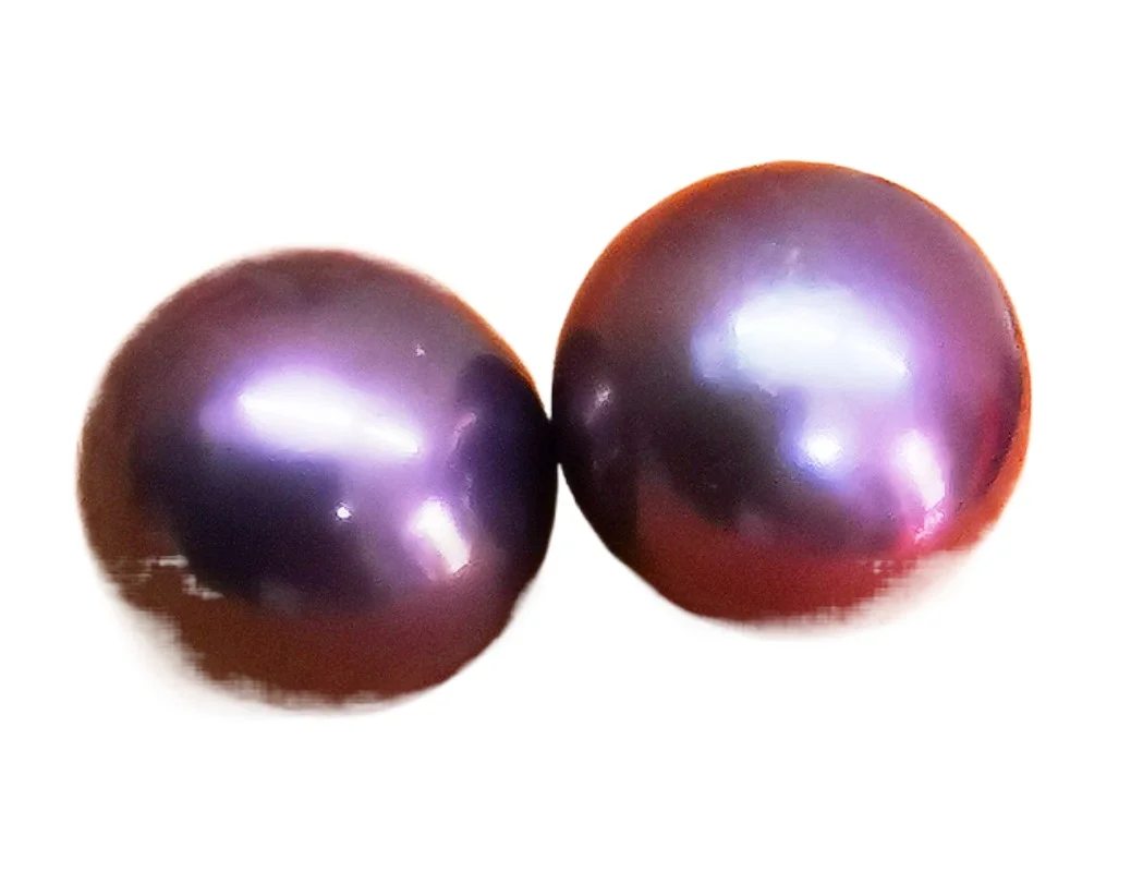 

Pair 14-15mm Purple Lavender Round Loose Pearl Undrilled Women Wedding Party Jewelry Accessories Necklace Earring Ring Bracelet