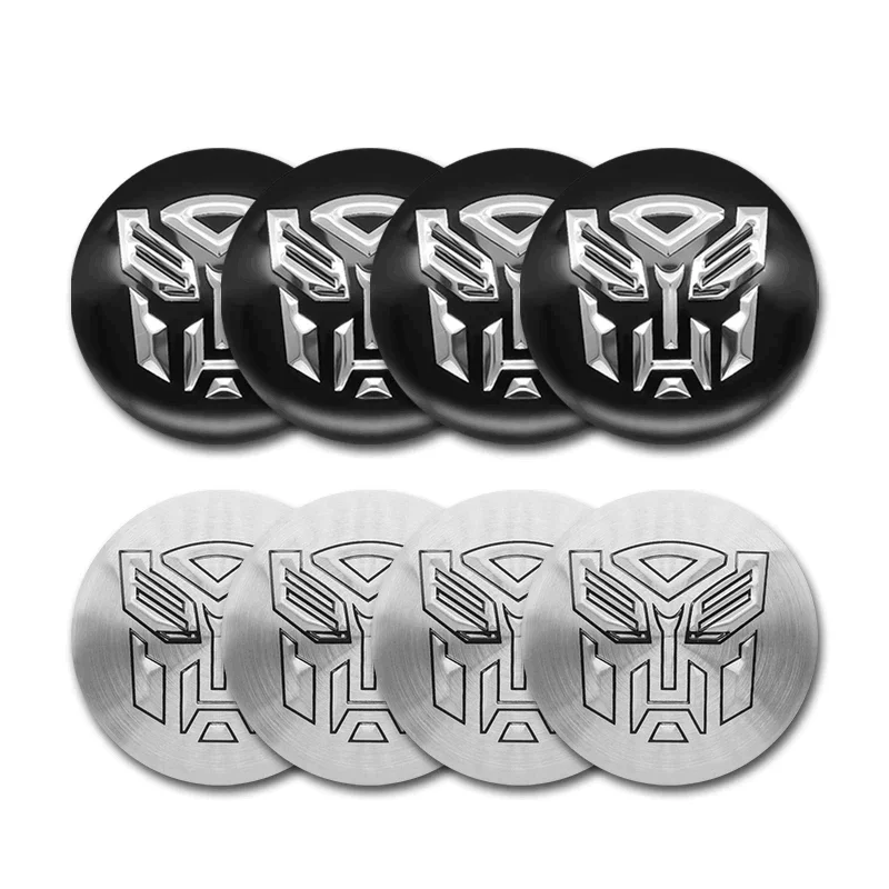 4pcs / set 56mm 60mm Transformers Emblem Car Wheel Center Hub Caps Badge Sticker Decal Wheel Dust-proof Covers Logo Decoration