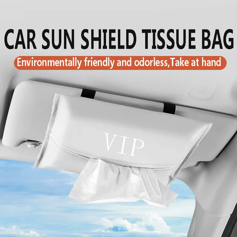 Car Sun Visor Paper Towel Bag Hanging Armrest Seat Multi-Function Pull-Out Paper Towel Box Inside The Rear Seat