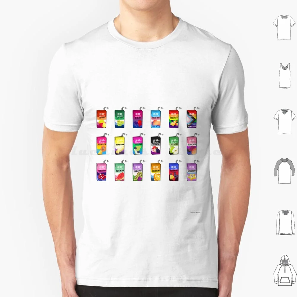 Come Get Yall Juice-Complete Collection T Shirt Big Size 100% Cotton Pride Flag Juice Box Cute Wlw Mlm Bi Bisexual Trans