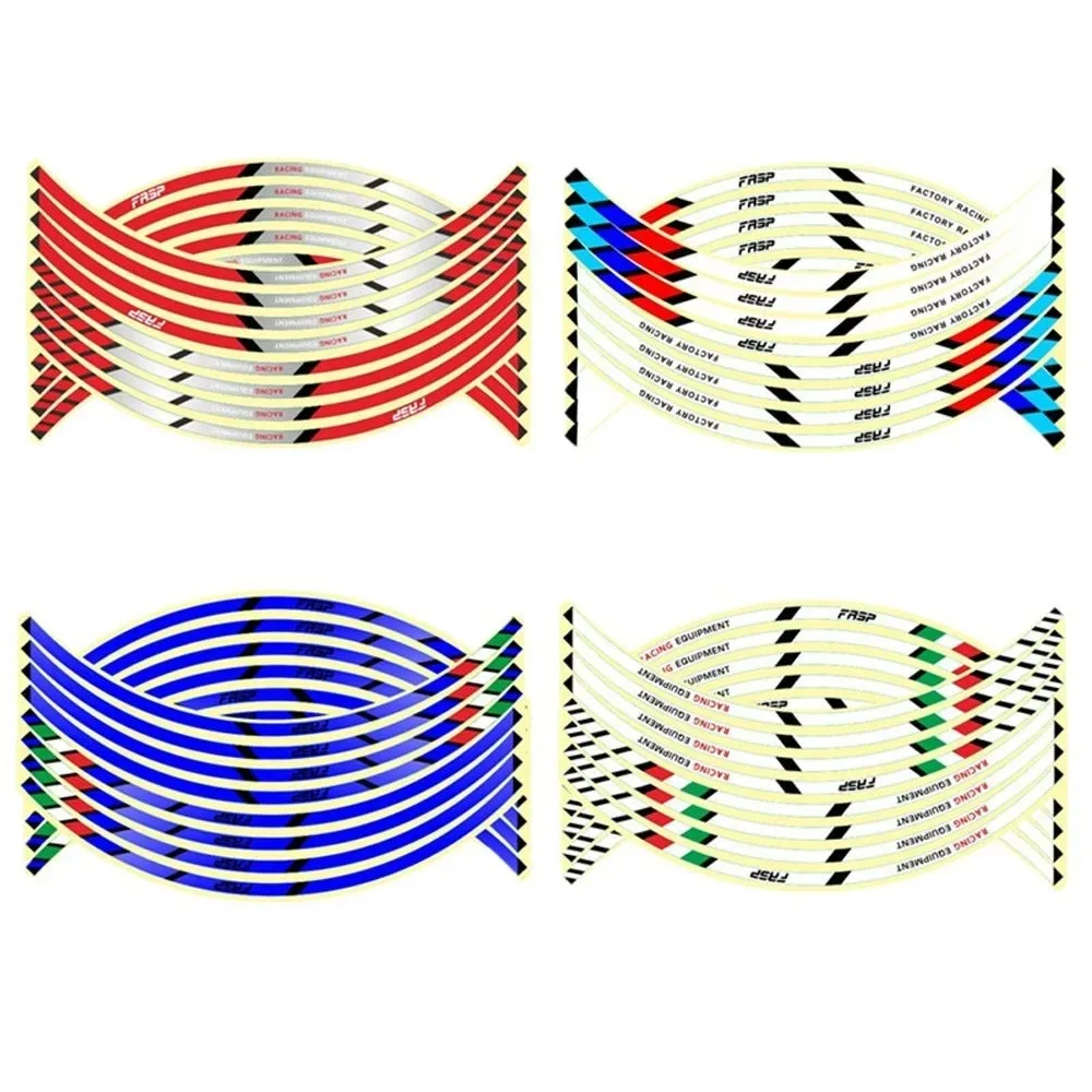 Mozzo ruota moto, adesivo per cerchione in acciaio, adesivo per pneumatici da 17/18 pollici, adesivo riflettente per protezione solare impermeabile
