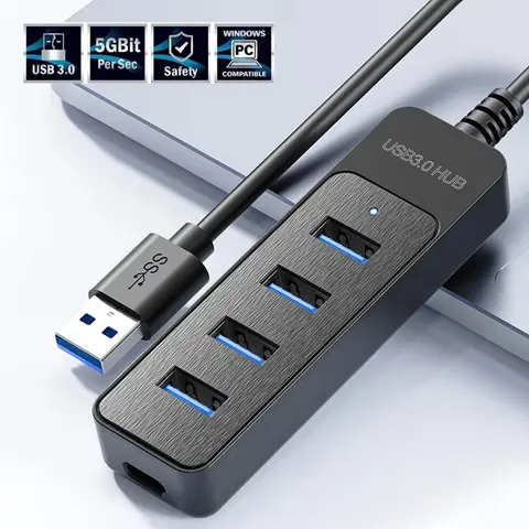 USB C타입 5Gbps 고속 USB 3.0 허브 5포트 PC 컴퓨터 도킹 스테이션 어댑터 하드 드라이브 마우스 키보드용 분배기