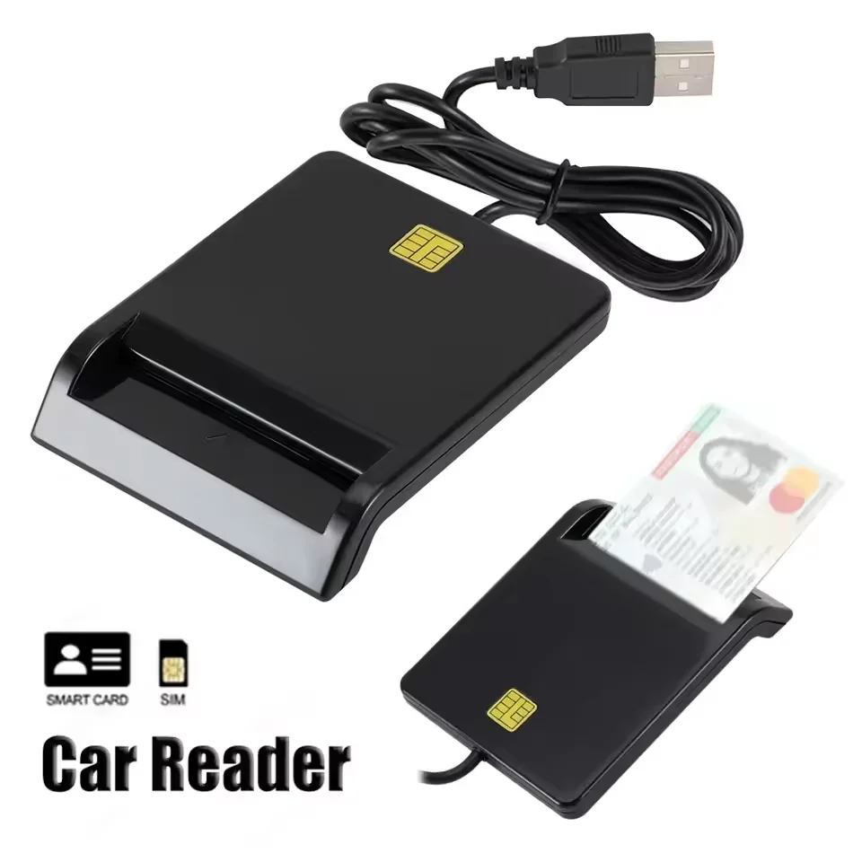 USB Smart Card Reader for Bank Card IC/ID EMV Card Reader USB-CCID ISO7816 DNIE ATM CAC SIM Card Cloner Reader for Windows Linux