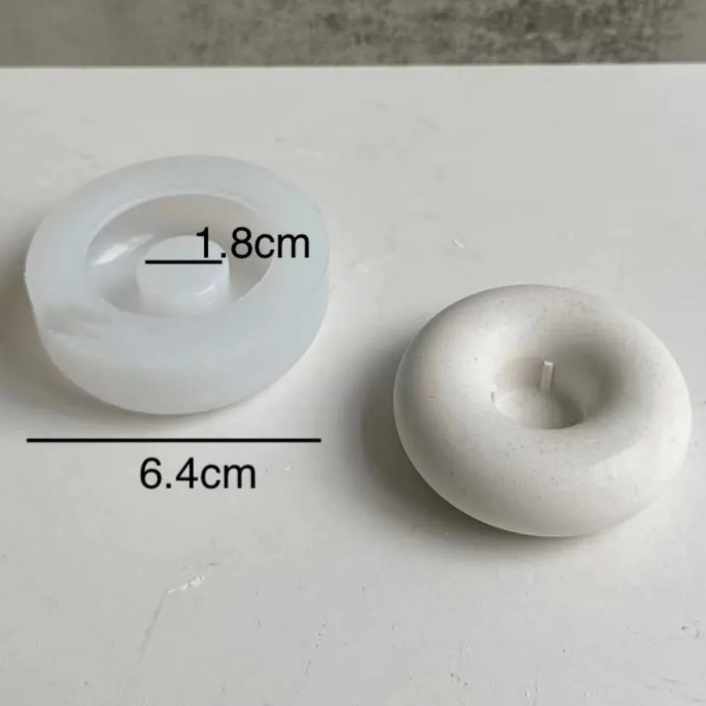 Circular Donut Candle Holder Silicone Mold, Resin Cast Jewelry Storage Tray Lipstick Holder Mold, Self Cast Cement Process Mold