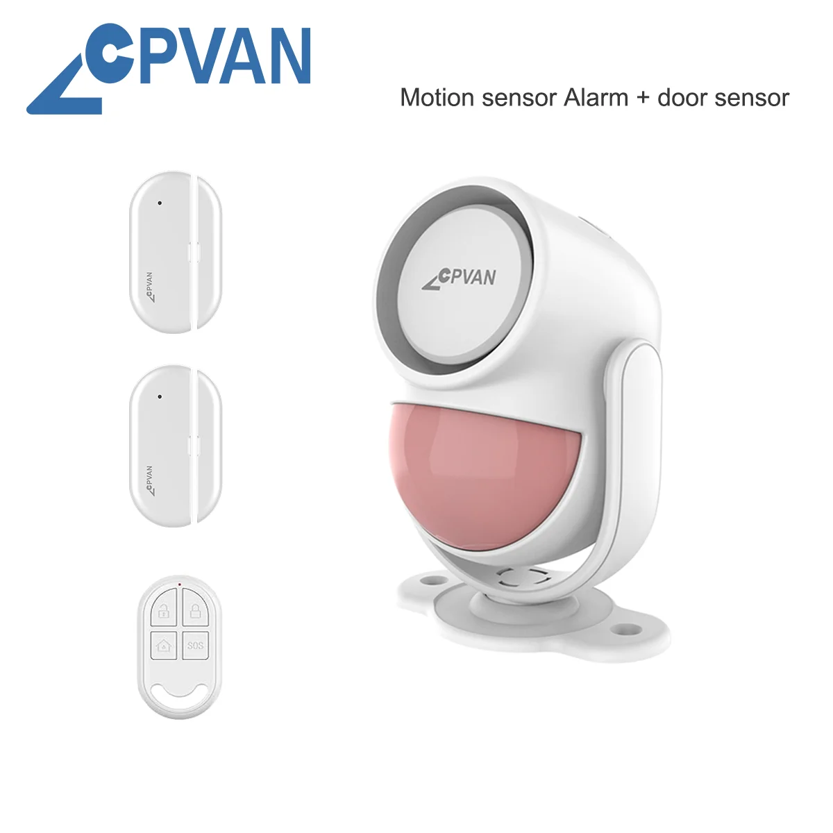 CPVAN New Infrared Motion Detector Burglar Alarm Sensor 433MHz Wireless PIR Sensor for Home Security Alarm System 125db Sound