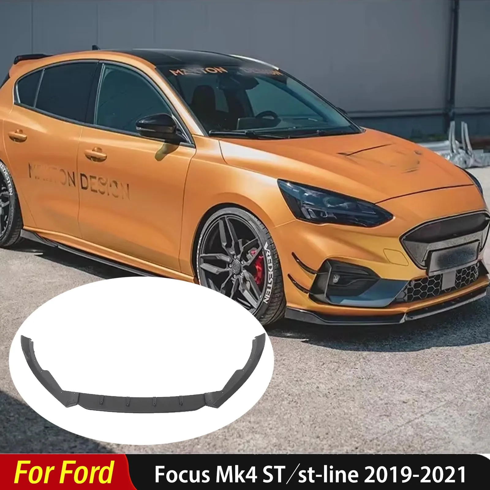 

For Ford Focus Mk4 ST/st-line 2019-2021 Front Bumper Lip Spoiler Diffuser Body Kit Front Shovel Protective Cover Accessories