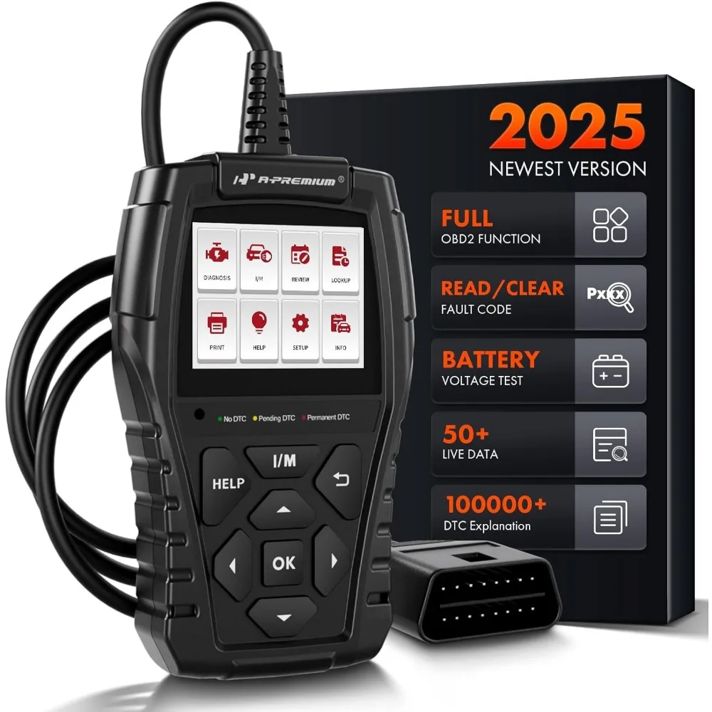 

Профессиональный сканер OBD2 для всех транспортных средств, диагностический инструмент для автомобилей со считывателем световых кодов двигателя, улучшенный сканер неисправностей