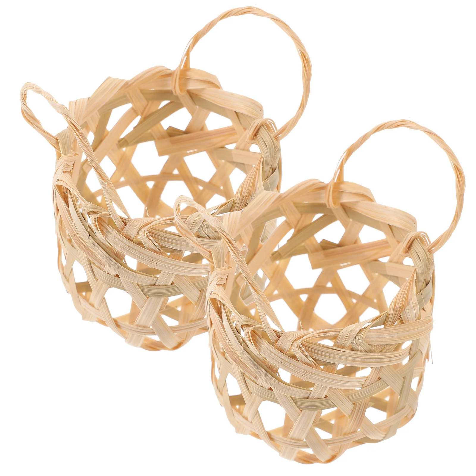 2 قطعة عاكس الضوء الخيزران المنسوج ريفي نمط قلادة غطاء خفيف للإضاءة الداخلية المطبخ الحمام مكتب فندق بار ديكور #1