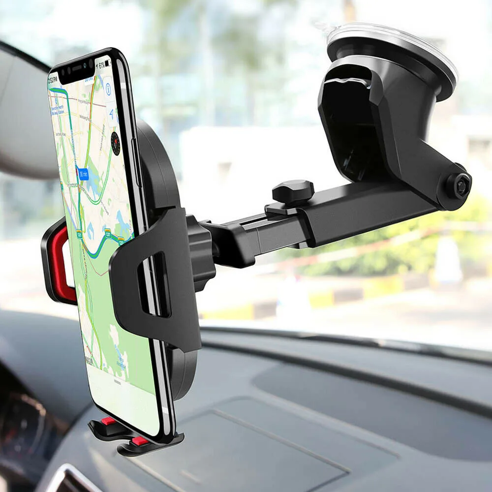 Carro Universal 360 ° Girar suporte do telefone móvel montagem otário braço retrátil suporte do telefone apto para iphone 13 12 pro max xiaomi