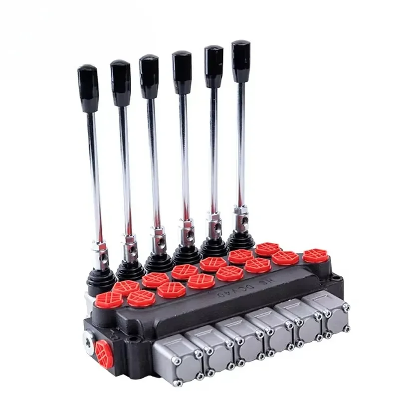 Way 1-8 Pool Hydraulic Directional Control Valve DCV Series Electro Control Hydraulic Distributor Valve