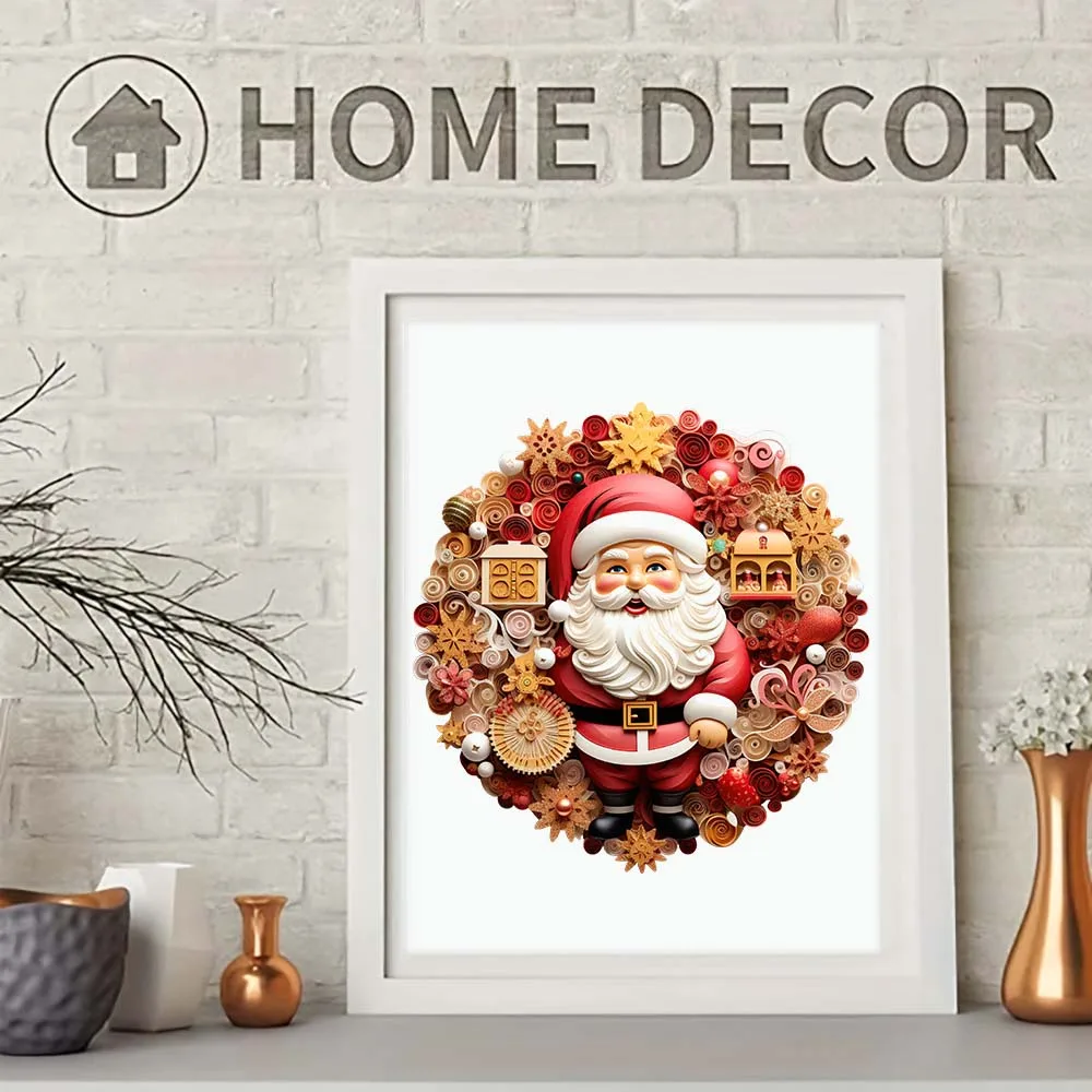 Santa Claus Wooden Puzzle Exquisite A3 A4 A5 3D model wooden decoration holiday gift family interactive puzzle decompression