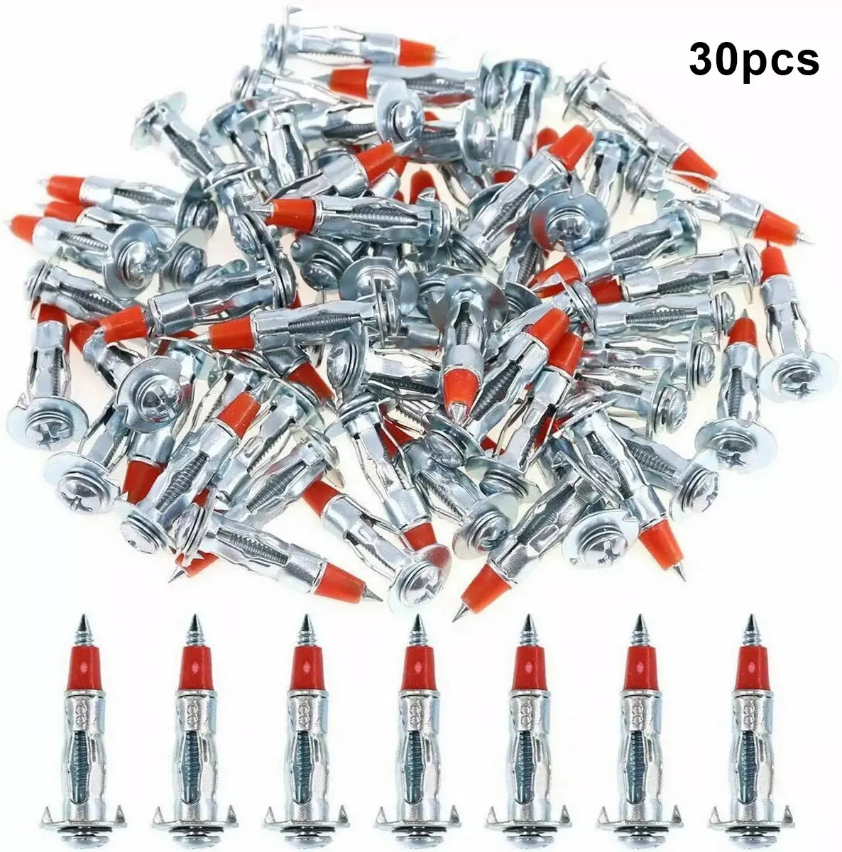 Expansion Screws Special for Gypsum Boards, New Type of Hollow Wall Anchors with Small Red Heads, Red-pointed Expansion Bolt