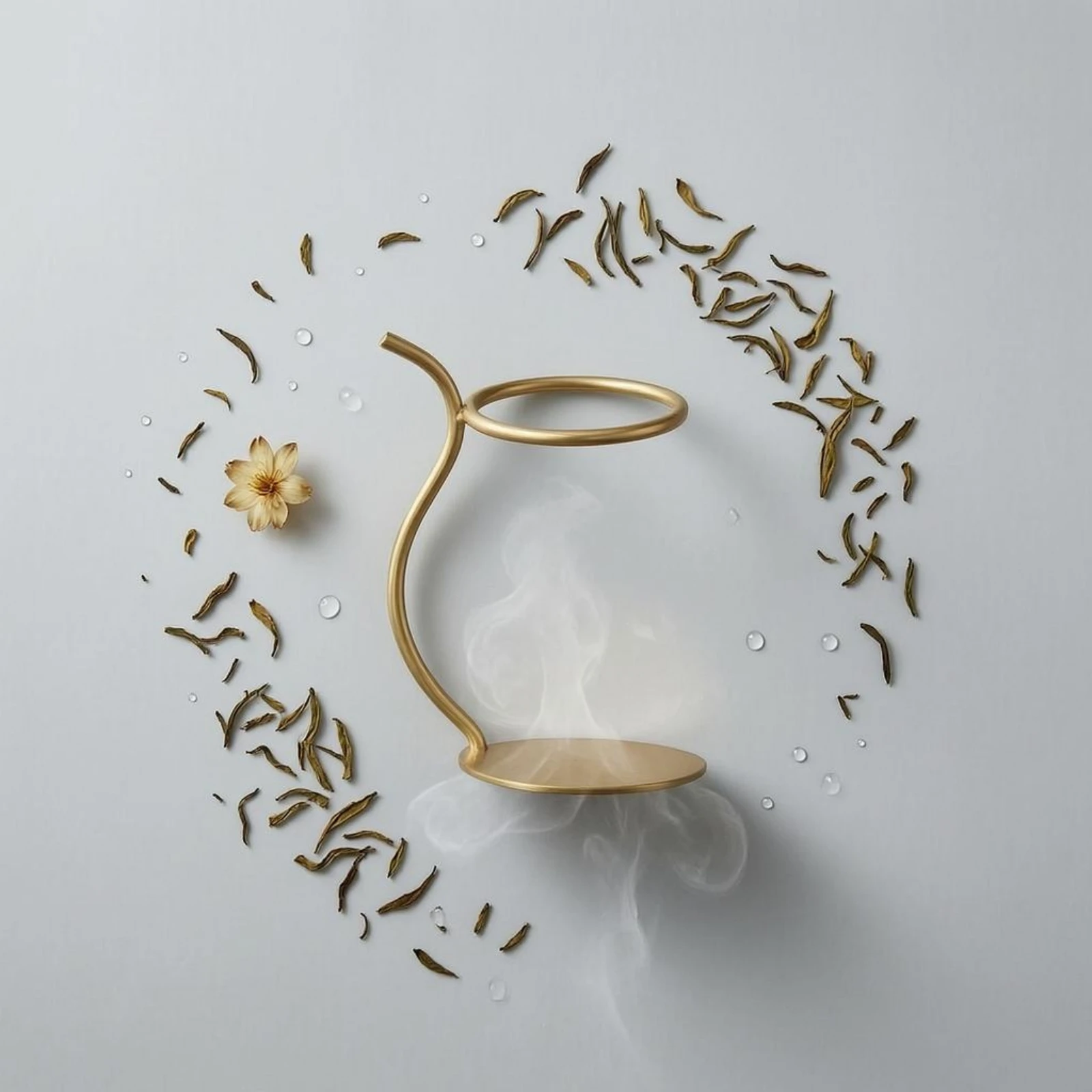 Freestanding Tea Filter Stand Minimalist Gold Tea Strainer Stand Kitchen Tool Long-Lasting Easy to Clean