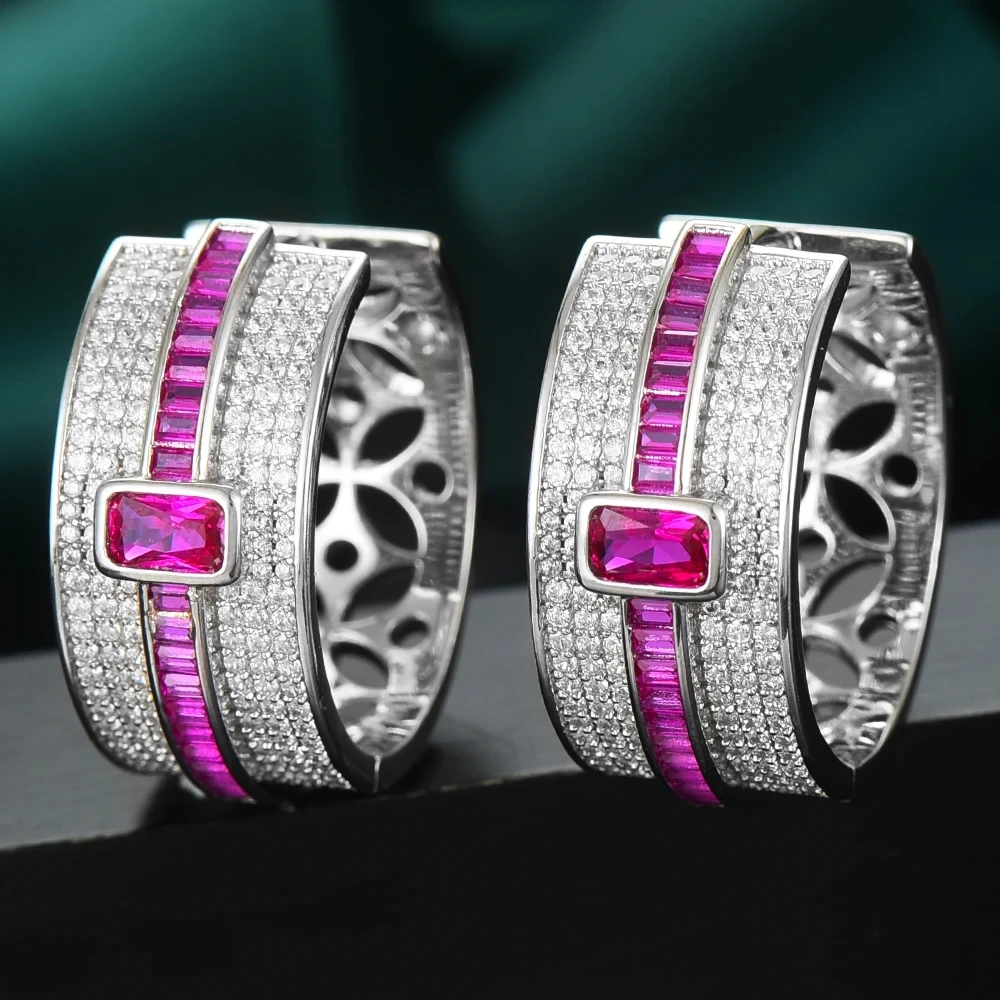 

Missvikki Luxury Trendy Hoop Earrings Stackable Mix Match Fingers Rings For Women Wedding Anniversary Holiday Accessories