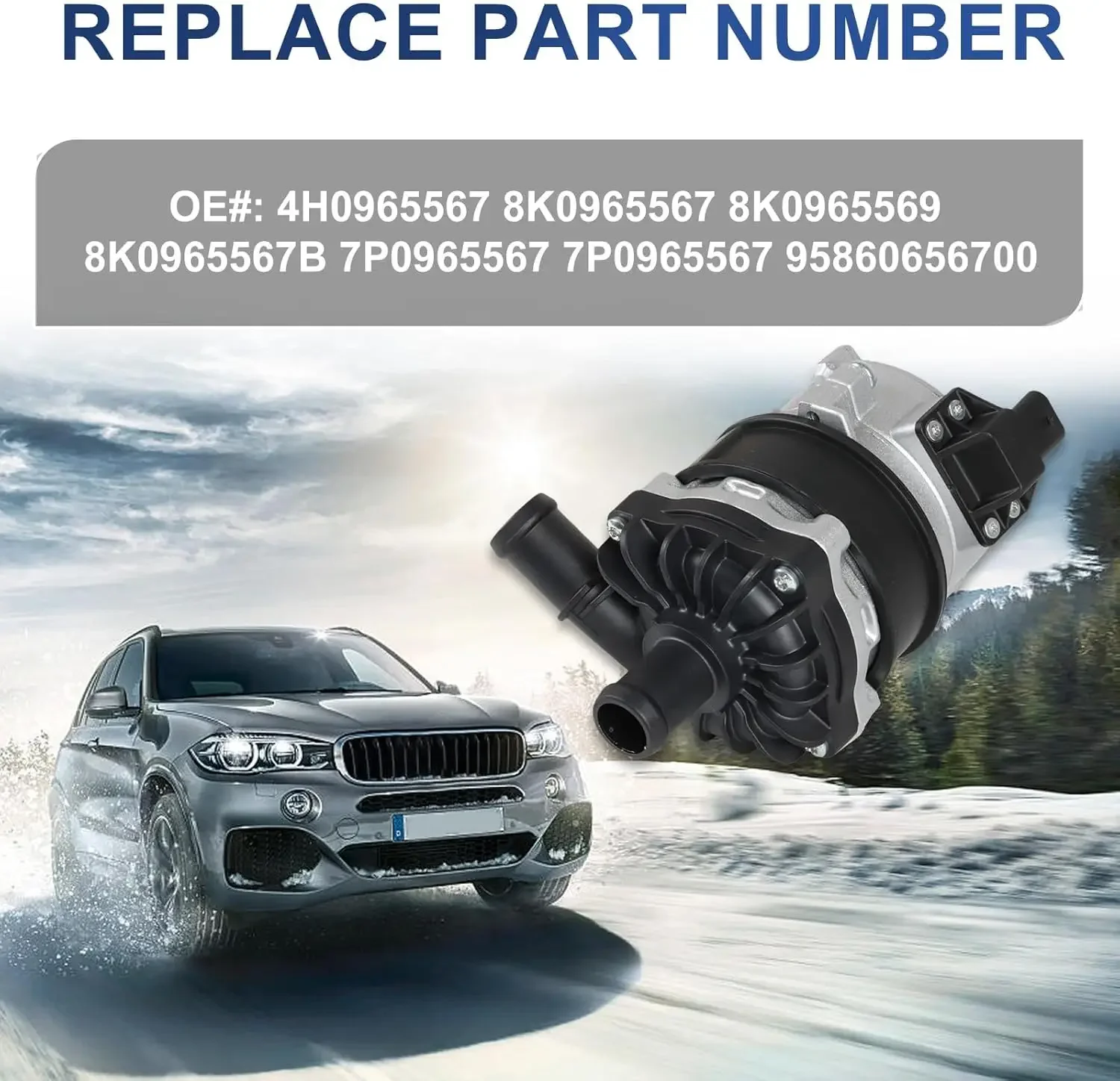 8K0965567B Elektrische Wasserpumpe Passend für 11-17 Audi Q7 3.0L, 12-13 Porsche Panamera 3.0L, 11-17 VW Touareg 3.0L – Detail 4