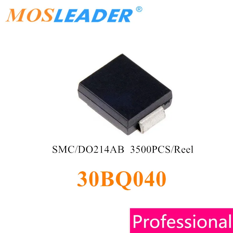 

Mosleader 30BQ040 3F SMC 3500 шт. DO214AB 30BQ040PBF 40 в 3A 30BQ040TR 30BQ040TRPBF диод Шоттки высокого качества