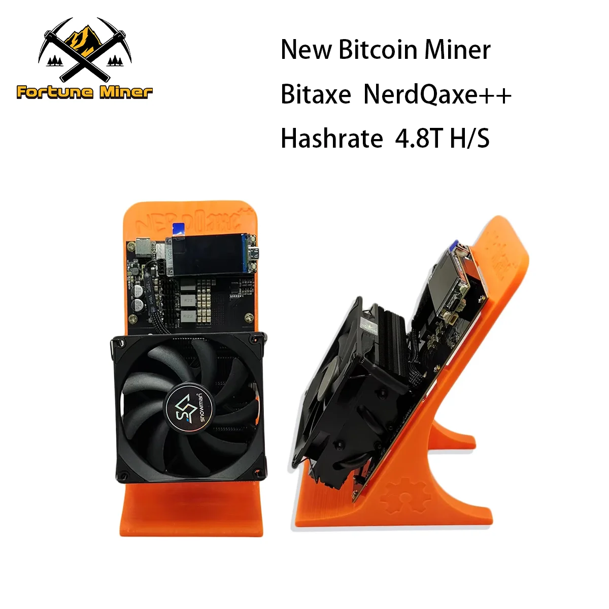 

Bitaxe NerdQaxe++ 4.8TH/s Bitcoin Miners 4*BM1370 Asic Chips 60W Open Source Solo BTC Mining Machine With Power Supply Home Use
