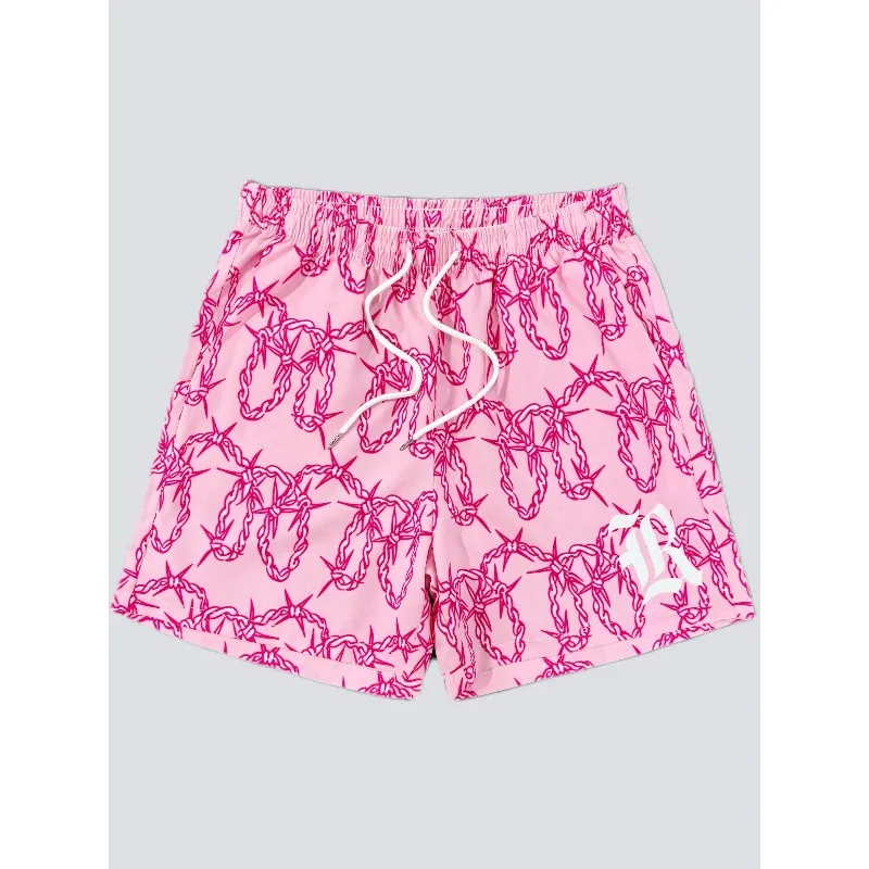 New 3D fashion printed mesh breathable adult and children's European and American casual beach pants