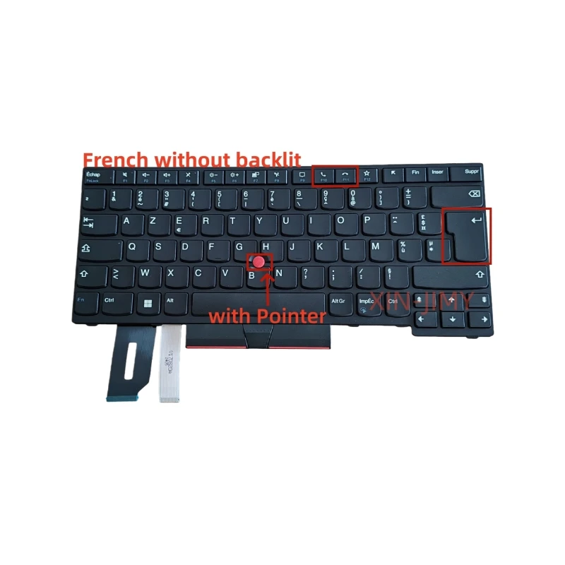 

French Laptop Keyboard For Lenovo ThinkPad T14 Gen1 Gen2 E480 E485 E490 E495 E490S L380 L480 L390 L490 T480S T490 No backlit