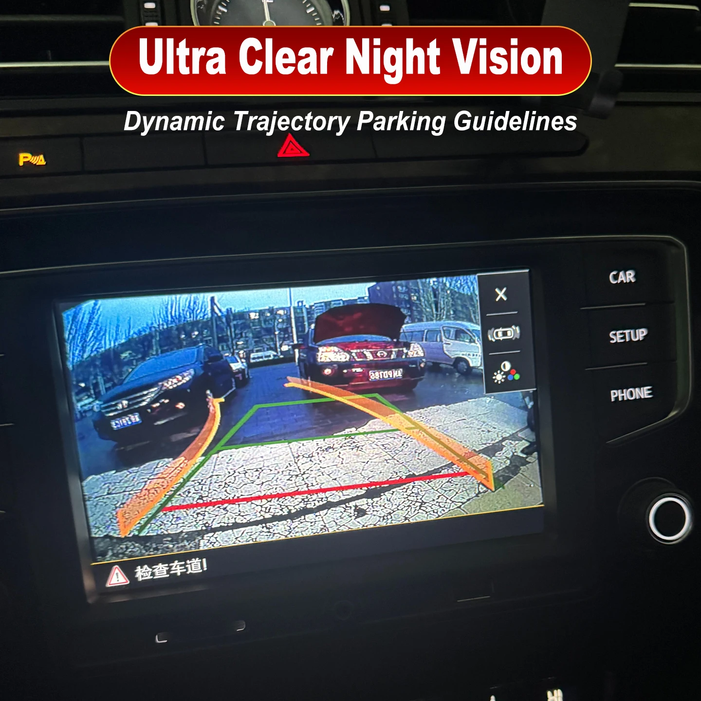Backup Reverse Camera 170° 1080P Flip Emblem MIB MQB Dynamic Trajectory For VW POLO 2021 Golf8 MK8 Arteon T-Roc Passat B8 2021+