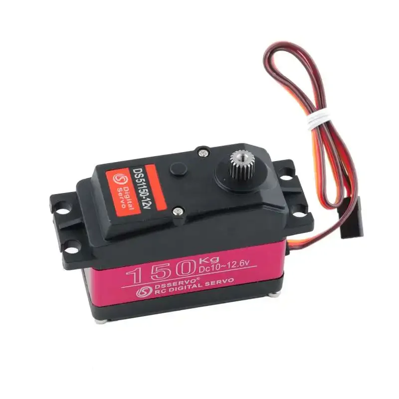 4PCS DS51150 150KG HV 12V RC Servo - Scala 1/5 18T Ingranaggio in acciaio inossidabile Servo a coppia elevata per Redcat/HPI Baja 5B SS