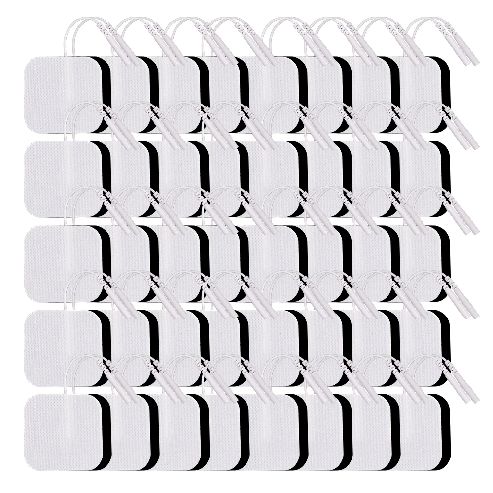 10/20 pièces de coussinets d'électrodes auto-adhésifs 4x4cm en gel, électrodes de remplacement pour stimulateur musculaire EMS, masseur d'acupuncture TENS