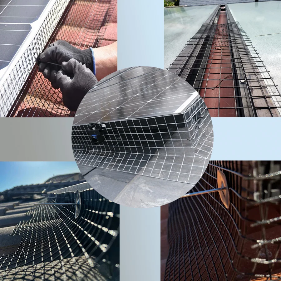 5 pcs Solar Panel Bird Guard Clips，The critter guard clips is compatible with all kinds of guard mesh