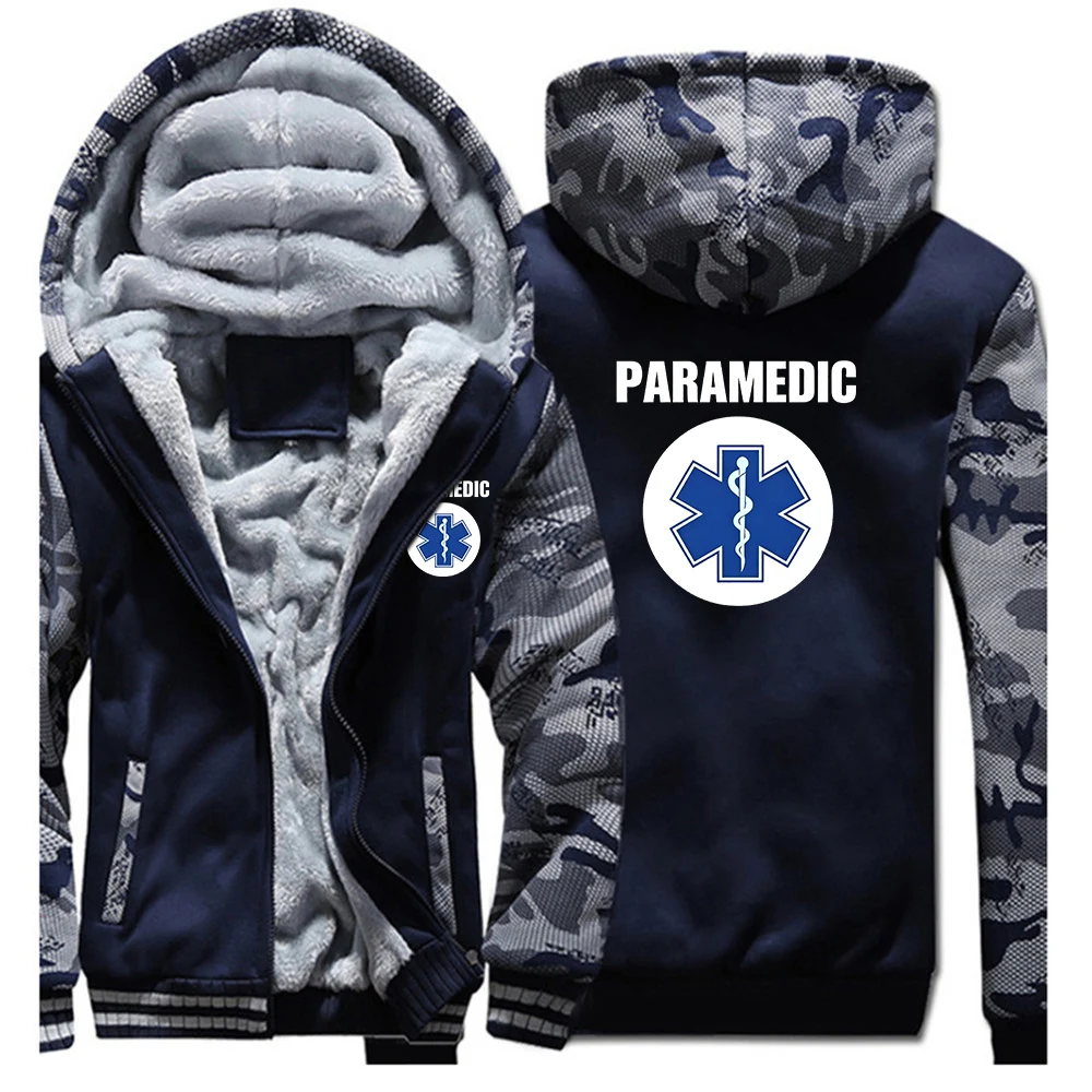 2026 Autumn Winter Calm Down I've Done This on a Mannequin Funny EMT Firefighter Logo Print Men's Cold Protection Hoodies Coat