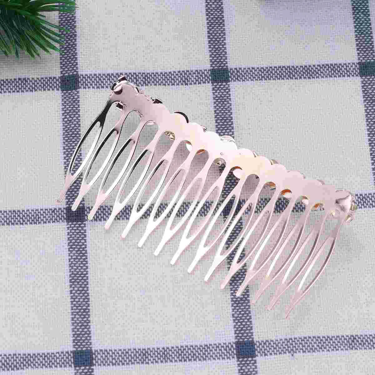 

1PC Wave Row Pearl Hair Comb Rhinestone Inlay Headdress Alloy Insert Comb Bridal Hair Accessories Hair Decoration