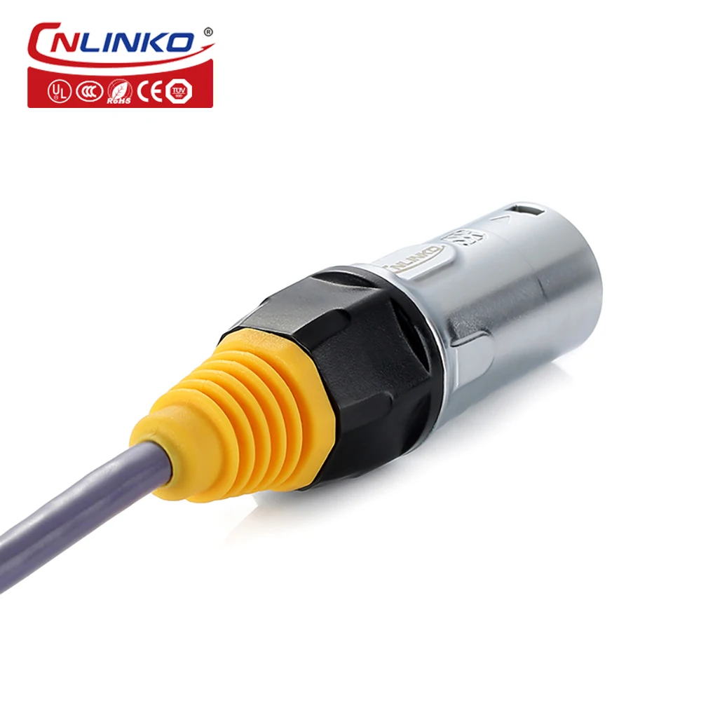 CNLINKO Waterproof Dual RJ45 Connector, UTP CAT5E RJ45 Connector for Led Lighting