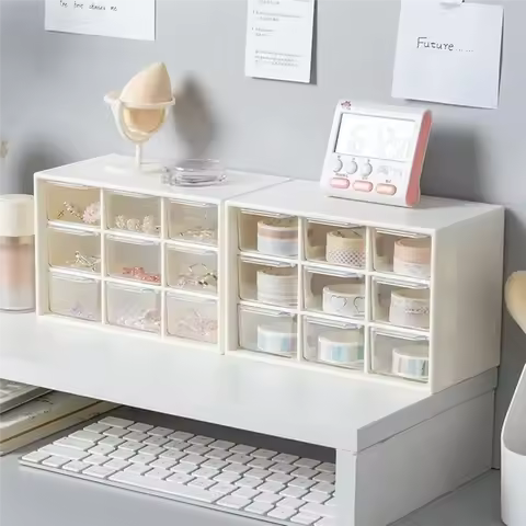 B03C-Jewelry Storage Box Mini Debris Cabinets Lattice Portable Amall Drawer Sorting Grid Desktop Office Supplie